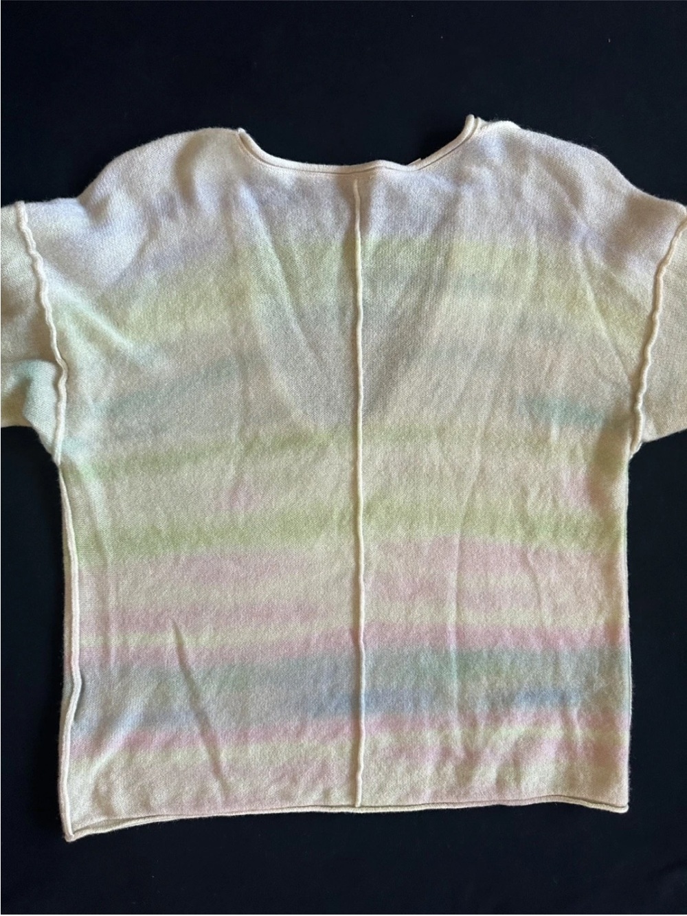 Free People Cashmere Light Pastel Tie-Dye V-Neck Women's Sweater XS - Picture 14 of 15